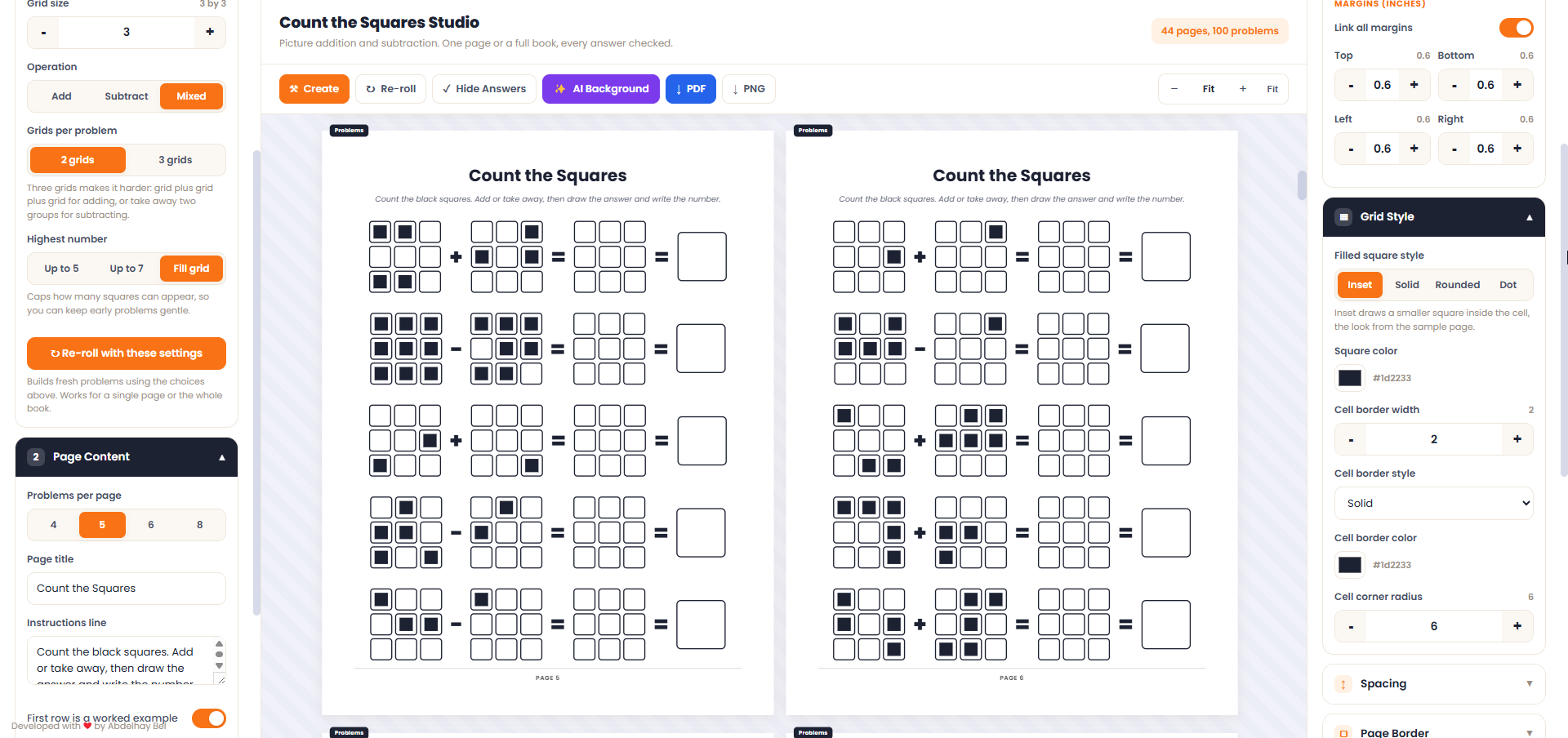 Count The Squares Studio
