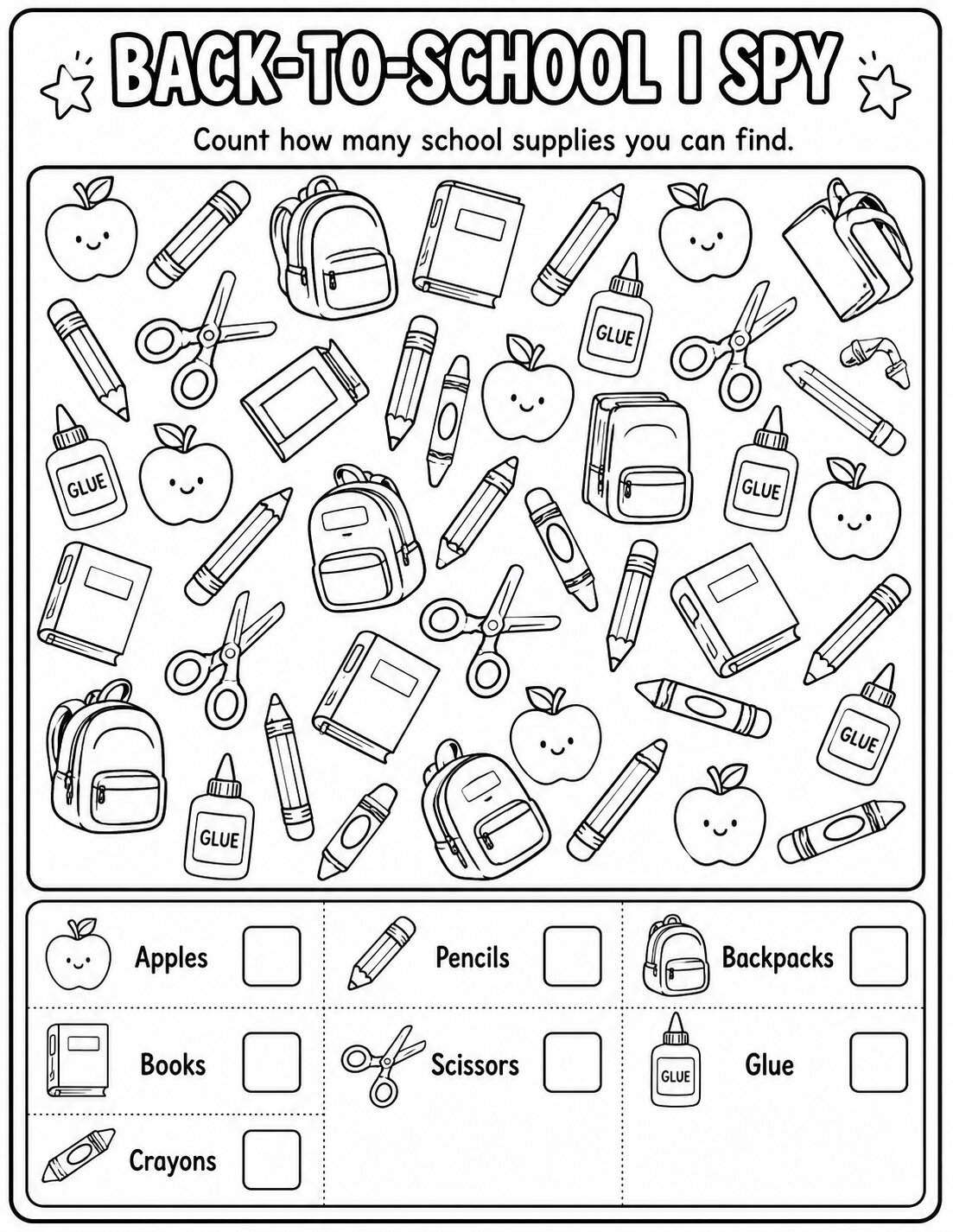 Back-to-School I Spy Studio
